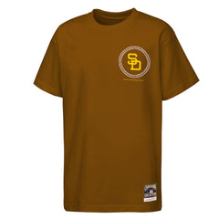 San Diego Padres Mitchell & Ness Youth Cooperstown Rodeo Rope T-Shirt - Brown T-shirts