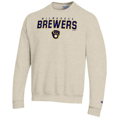 Milwaukee Brewers Champion Eco Powerblend Sweatshirt - Oatmeal Sweatshirts