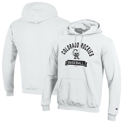 Colorado Rockies Champion Eco Powerblend Hoodie - White Hoodies