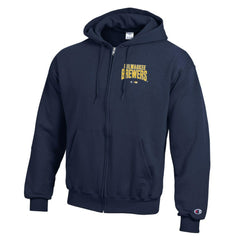 Milwaukee Brewers Champion Eco Powerblend Full-Zip Hoodie - Navy Hoodies