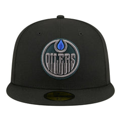 Edmonton Oilers New Era Color Pop 59FIFTY Fitted Hat - Black | US 203778843