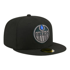 Edmonton Oilers New Era Color Pop 59FIFTY Fitted Hat - Black | US 203778843