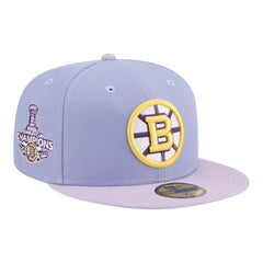 Boston Bruins New Era Lavender Bloom 59FIFTY Fitted Hat - Light Purple/Purple | US 203778866