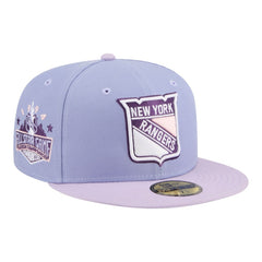 New York Rangers New Era Lavender Bloom 59FIFTY Fitted Hat - Light Purple/Purple | US 203778869