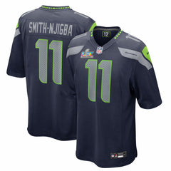 Jaxon Smith-Njigba Seattle Seahawks Super Bowl LX Patch Game Jersey - College Navy Jerseys