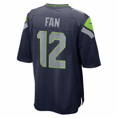 12s Seattle Seahawks Super Bowl LX Patch Game Jersey - College Navy Jerseys