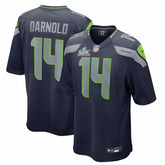 Sam Darnold Seattle Seahawks Super Bowl LX Patch Game Jersey - College Navy Jerseys