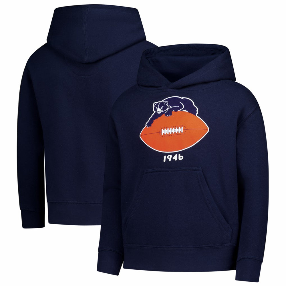 Chicago Bears Youth Retro Logo Hoodie - Navy Hoodies
