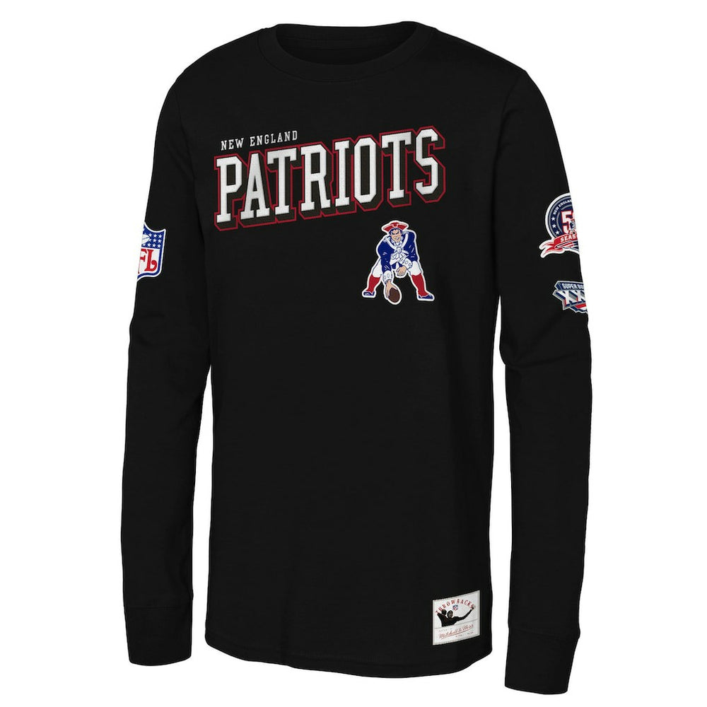 New England Patriots Youth Training Camp Long Sleeve T-Shirt - Black T-shirts