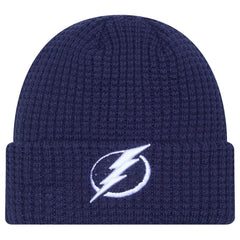 Tampa Bay Lightning New Era Waffle Cuffed Knit Hat - Blue | US 203787577