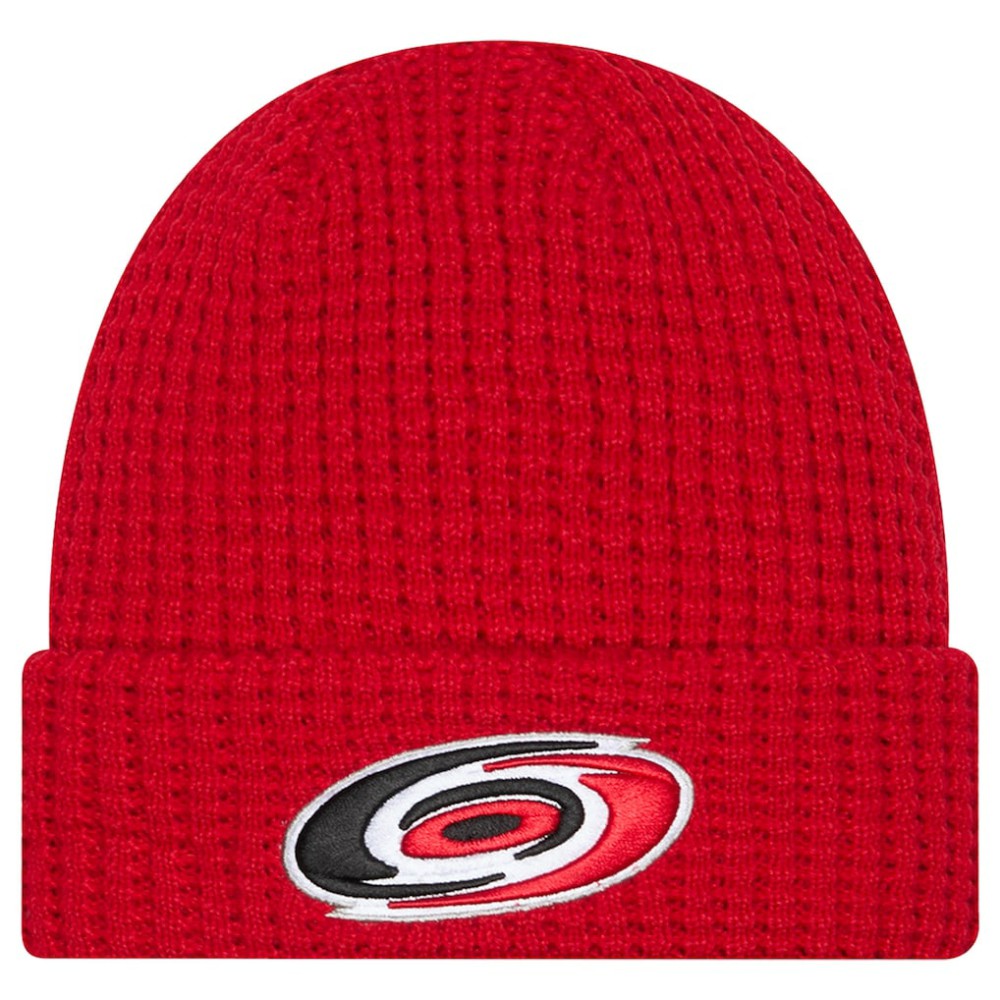 Carolina Hurricanes New Era Waffle Cuffed Knit Hat - Red | US 203787579