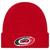 Carolina Hurricanes New Era Waffle Cuffed Knit Hat - Red | US 203787579
