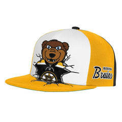 Boston Bruins Mitchell & Ness Youth Mascot Snapback Hat - Black | US 203788033