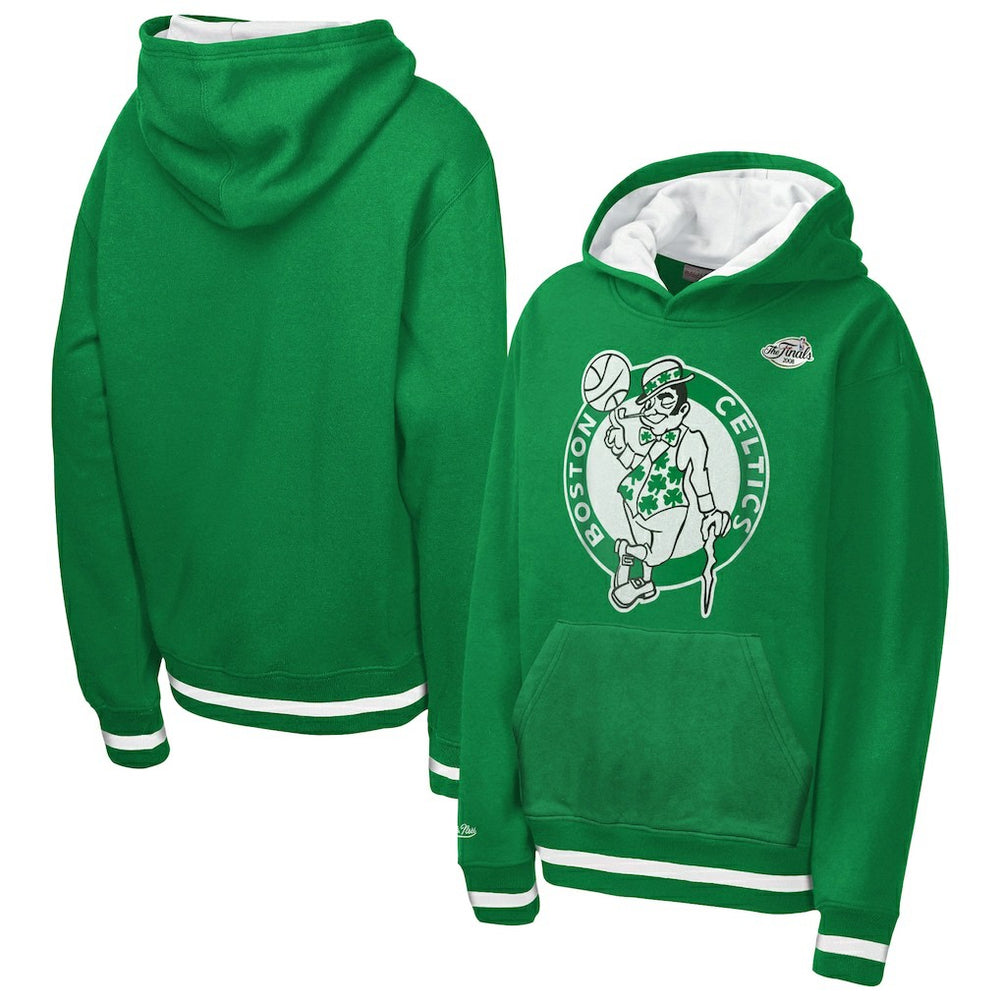 Boston Celtics Youth Playmaker Fashion Fleece Hoodie Kelly Green - Mitchell & Ness