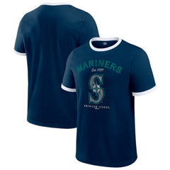 Seattle Mariners Darius Rucker Collection by Fanatics Washed Ringer T-Shirt - Navy T-shirts