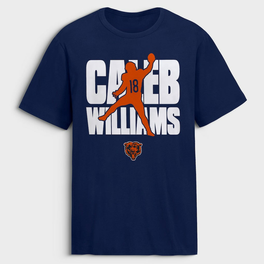 Caleb Williams Chicago Bears Silo T-Shirt - Navy T-shirts