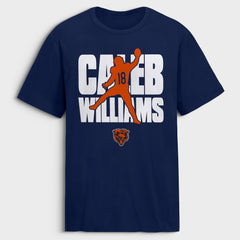 Caleb Williams Chicago Bears Silo T-Shirt - Navy T-shirts