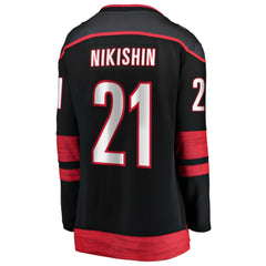 Alexander Nikishin Carolina Hurricanes Fanatics Women's Home Breakaway Jersey - Black | US 203789039