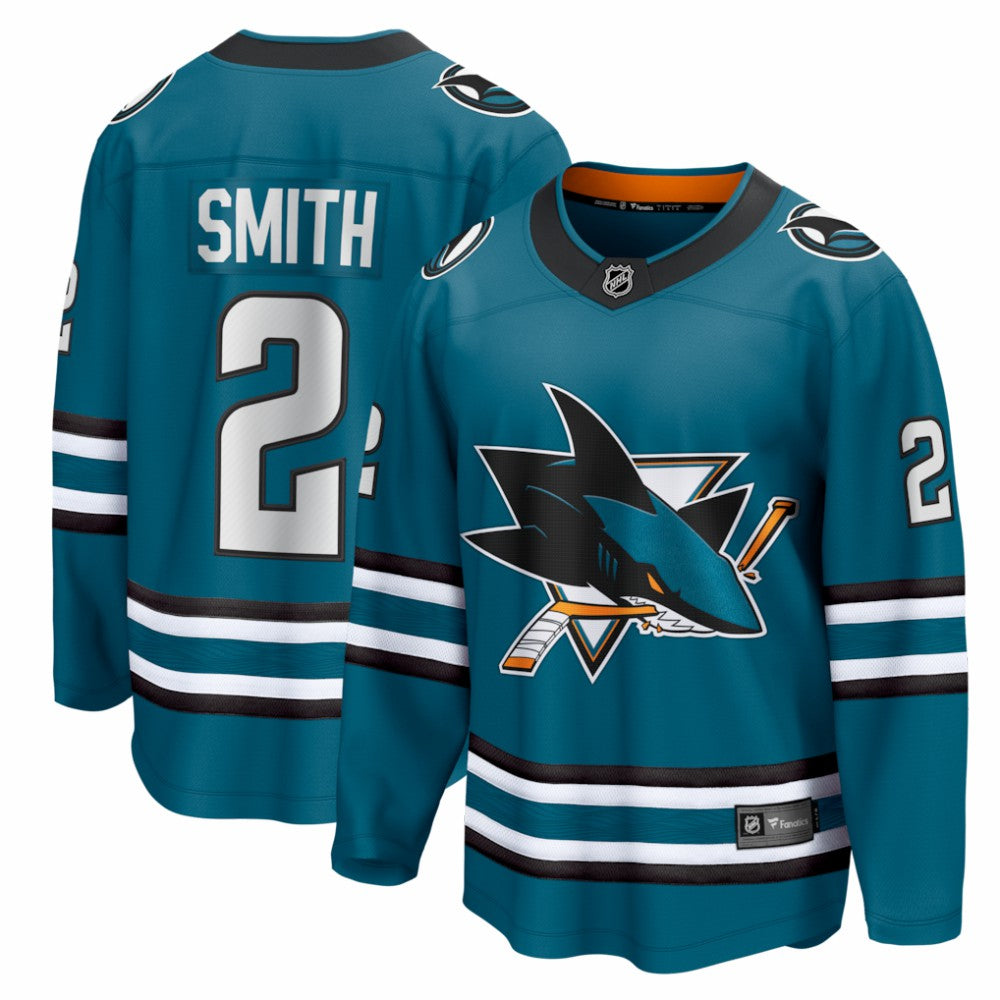 Will Smith San Jose Sharks Fanatics Home Breakaway Jersey - Teal | US 203789065