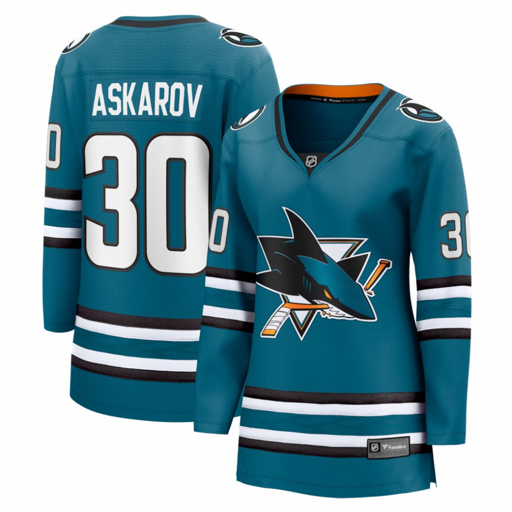 Yaroslav Askarov San Jose Sharks Fanatics Women's Home Breakaway Jersey - Teal | US 203789068