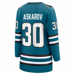 Yaroslav Askarov San Jose Sharks Fanatics Women's Home Breakaway Jersey - Teal | US 203789068