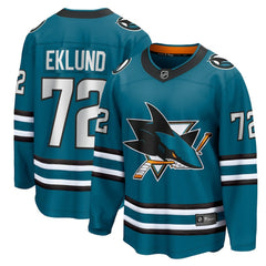 William Eklund San Jose Sharks Fanatics Home Breakaway Jersey - Teal | US 203789069