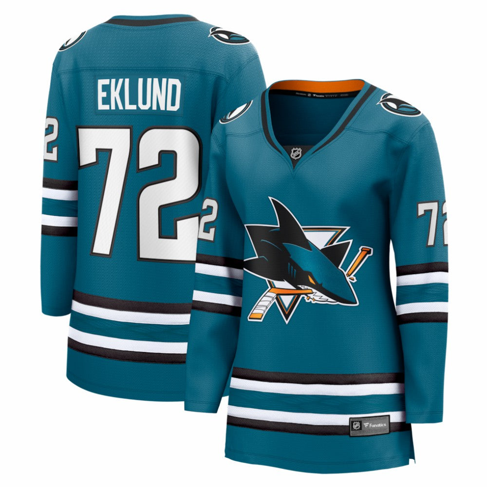 William Eklund San Jose Sharks Fanatics Women's Home Breakaway Jersey - Teal | US 203789070