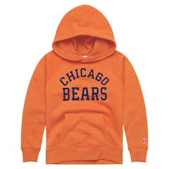 Chicago Bears Homage Youth Classic Tri-Blend Hoodie - Orange Hoodies