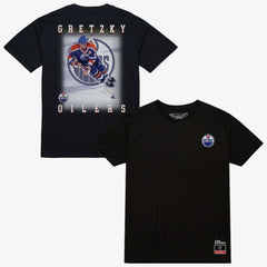 Wayne Gretzky Edmonton Oilers Mitchell & Ness Photo T-Shirt - Black | US 203789840