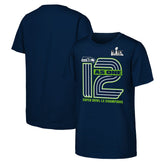 Seattle Seahawks Youth Super Bowl LX Champions Hometown Collection T-Shirt - College Navy T-shirts