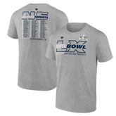 New England Patriots Super Bowl LX Big & Tall Roster T-Shirt - Heather Gray T-shirts