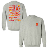 Spain National Team Vive La Fete Women's Impressions Artwork Sweatshirt Gray