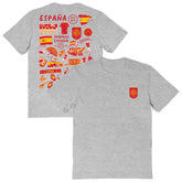 Spain National Team Vive La Fete Women's Impressions Artwork Fitted T-Shirt Gray
