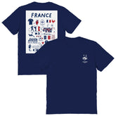 France National Team Vive La Fete Women's Impressions Artwork Fitted T-Shirt Navy