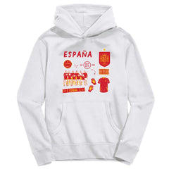 Spain National Team Vive La Fete Youth Impressions Icons Hoodie White