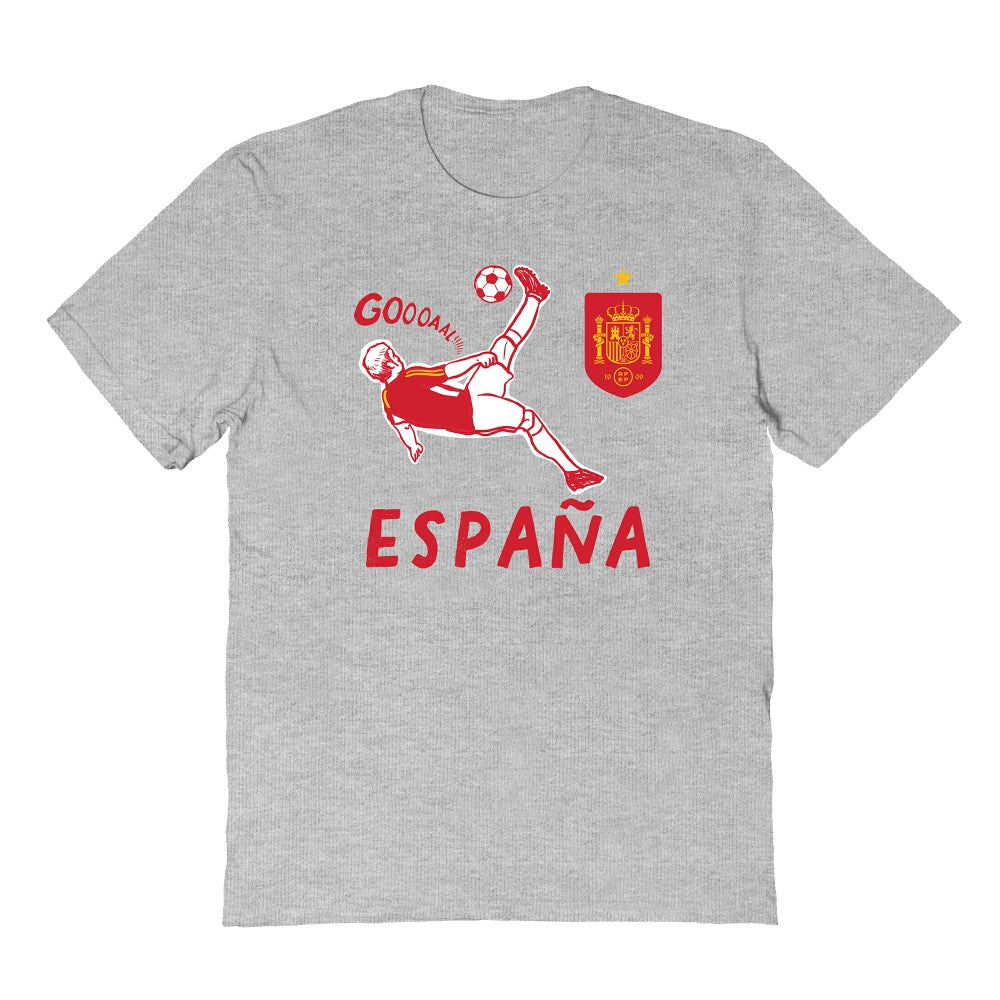 Spain National Team Vive La Fete Youth Chilena Style T-Shirt Gray