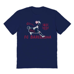 Barcelona Vive La Fete Youth Chilena Style T-Shirt Navy