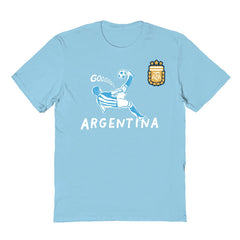 Argentina National Team Vive La Fete Youth Chilena Style T-Shirt Light Blue