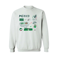 Mexico National Team Vive La Fete Women's Impressions Icons Sweatshirt White