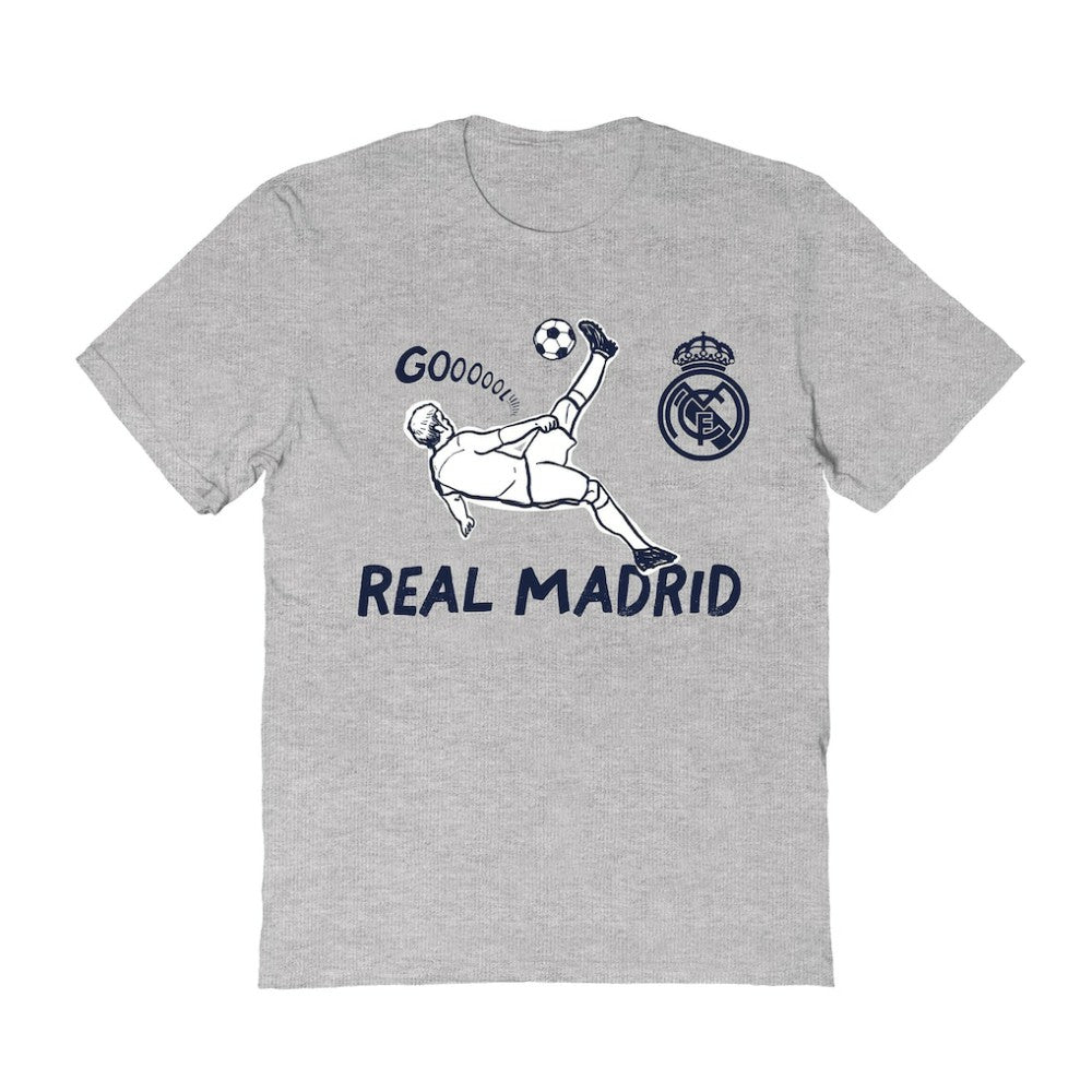 Real Madrid Vive La Fete Women's Chilena Style T-Shirt Gray