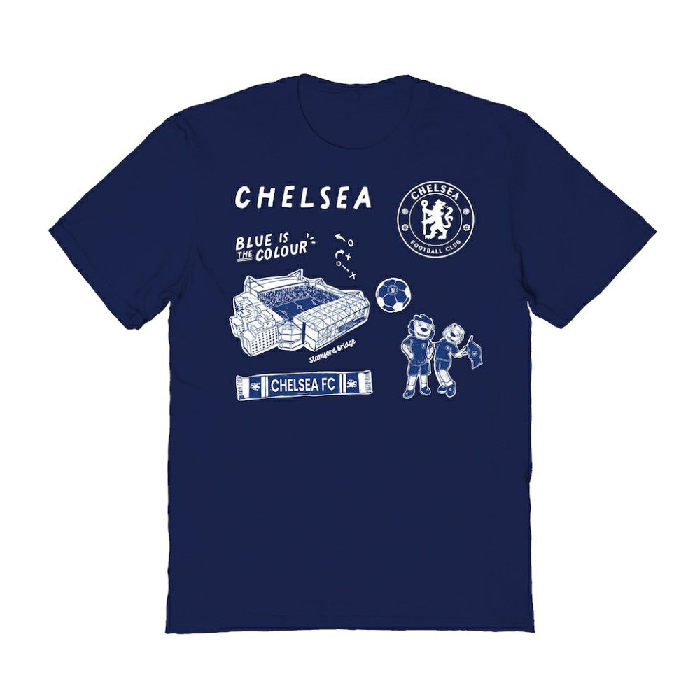 Chelsea Vive La Fete Women's Impressions Icons T-Shirt Navy