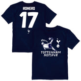 Cristian Romero Tottenham Hotspur Vive La Fete Youth Player Name & Number Chilena Style T-Shirt Navy