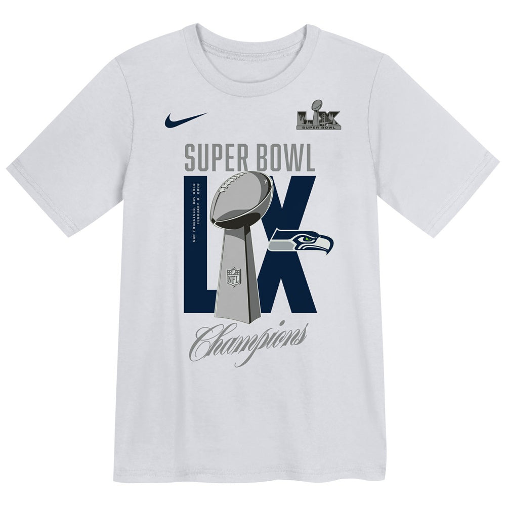 Seattle Seahawks Preschool Super Bowl LX Champions Heavy Chill T-Shirt - White T-shirts