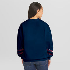Philadelphia Phillies WEAR by Erin Andrews Women's Americana Heavyweight Fleece Sweatshirt - Navy Sweatshirts