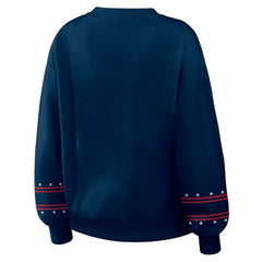 Philadelphia Phillies WEAR by Erin Andrews Women's Americana Heavyweight Fleece Sweatshirt - Navy Sweatshirts