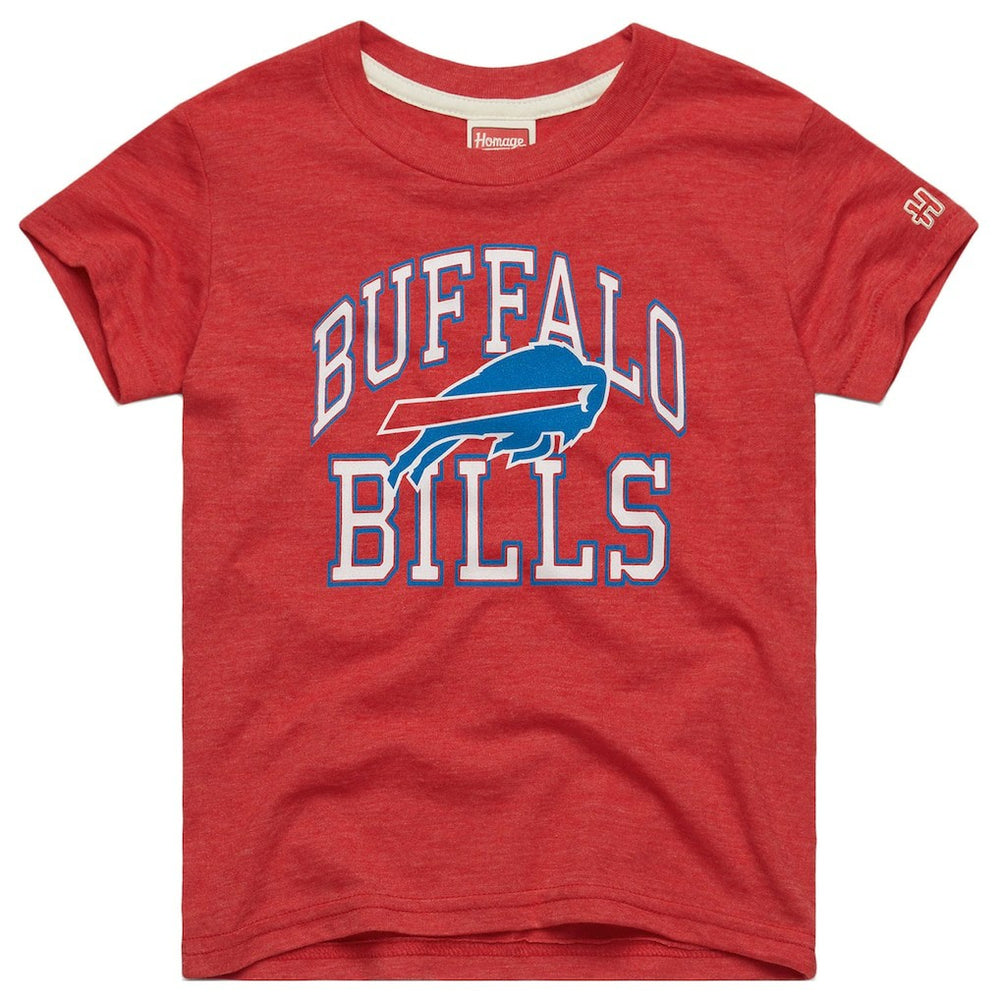 Buffalo Bills Homage Youth Arch Tri-Blend T-Shirt - Red T-shirts
