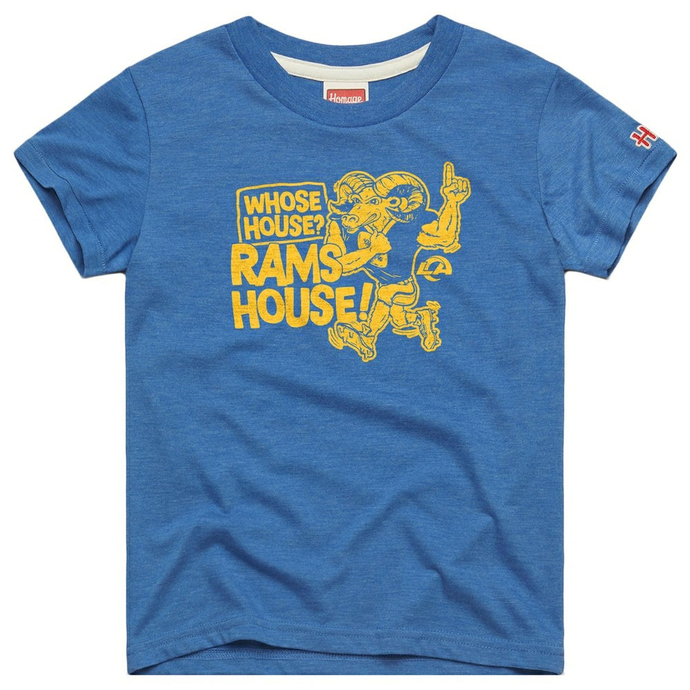 Los Angeles Rams Homage Youth Whose House Mascot Tri-Blend T-Shirt - Royal T-shirts