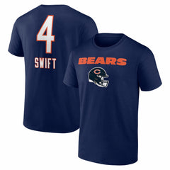 D'Andre Swift Chicago Bears Team Wordmark T-Shirt - Navy T-shirts