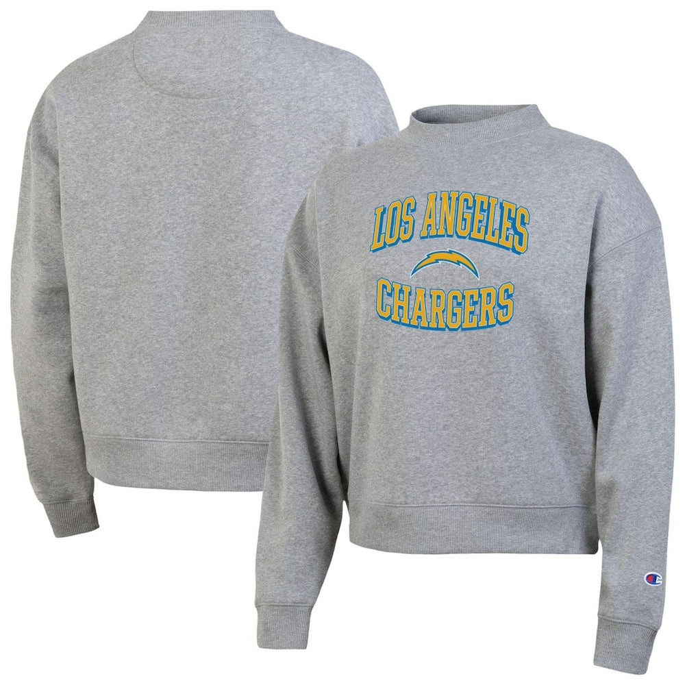 Los Angeles Chargers Champion Women's Triumph Tri-Blend Sweatshirt - Gray Sweatshirts