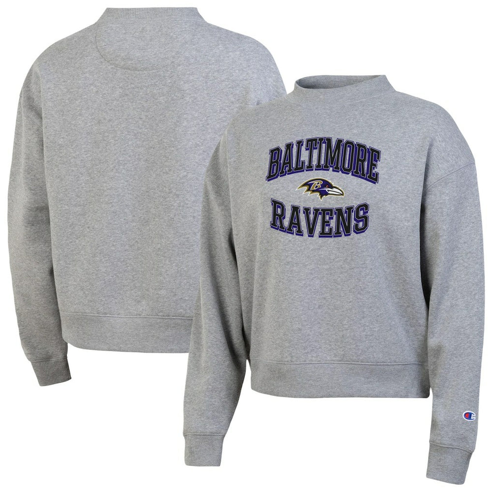 Baltimore Ravens Champion Women's Triumph Tri-Blend Sweatshirt - Gray Sweatshirts